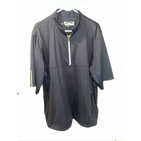 Sun Mountain Rain Wear Men's Short Sleeve Rain 1/4 Zip Size XL Golf Pullover‎ - Picture 1 of 7